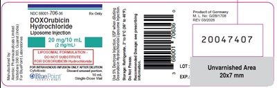 20mg_10ml Vial Label (Doxorubicin HCl Liposome Injection Vial Label  20mg 10ml)